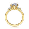 Yellow Gold Engagement Ring. Featuring A Signature Created Lab Grown Center Diamond And Earth Mined Accent Diamonds.