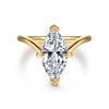 Yellow Gold Engagement Ring. Featuring A Signature Created Lab Grown Center Diamond And Earth Mined Accent Diamonds.