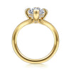 Yellow Gold Engagement Ring. Featuring A Signature Created Lab Grown Center Diamond And Earth Mined Accent Diamonds.