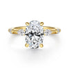 Yellow Gold Engagement Ring. Featuring A Signature Created Lab Grown Center Diamond And Earth Mined Accent Diamonds.