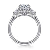 White Gold Engagement Ring. Featuring A Signature Created Lab Grown Center Diamond And Earth Mined Accent Diamonds.