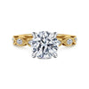 Yellow Gold Engagement Ring. Featuring A Signature Created Lab Grown Center Diamond And Earth Mined Accent Diamonds.